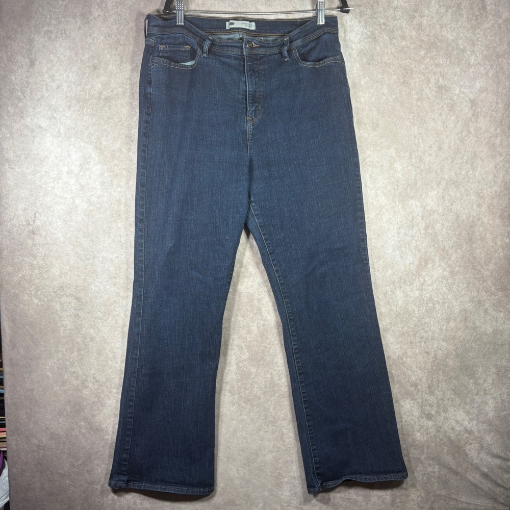 Levi's Jeans Women 16M Blue 512 Perfectly Slimming Bootcut Stretch Dark Wash $50